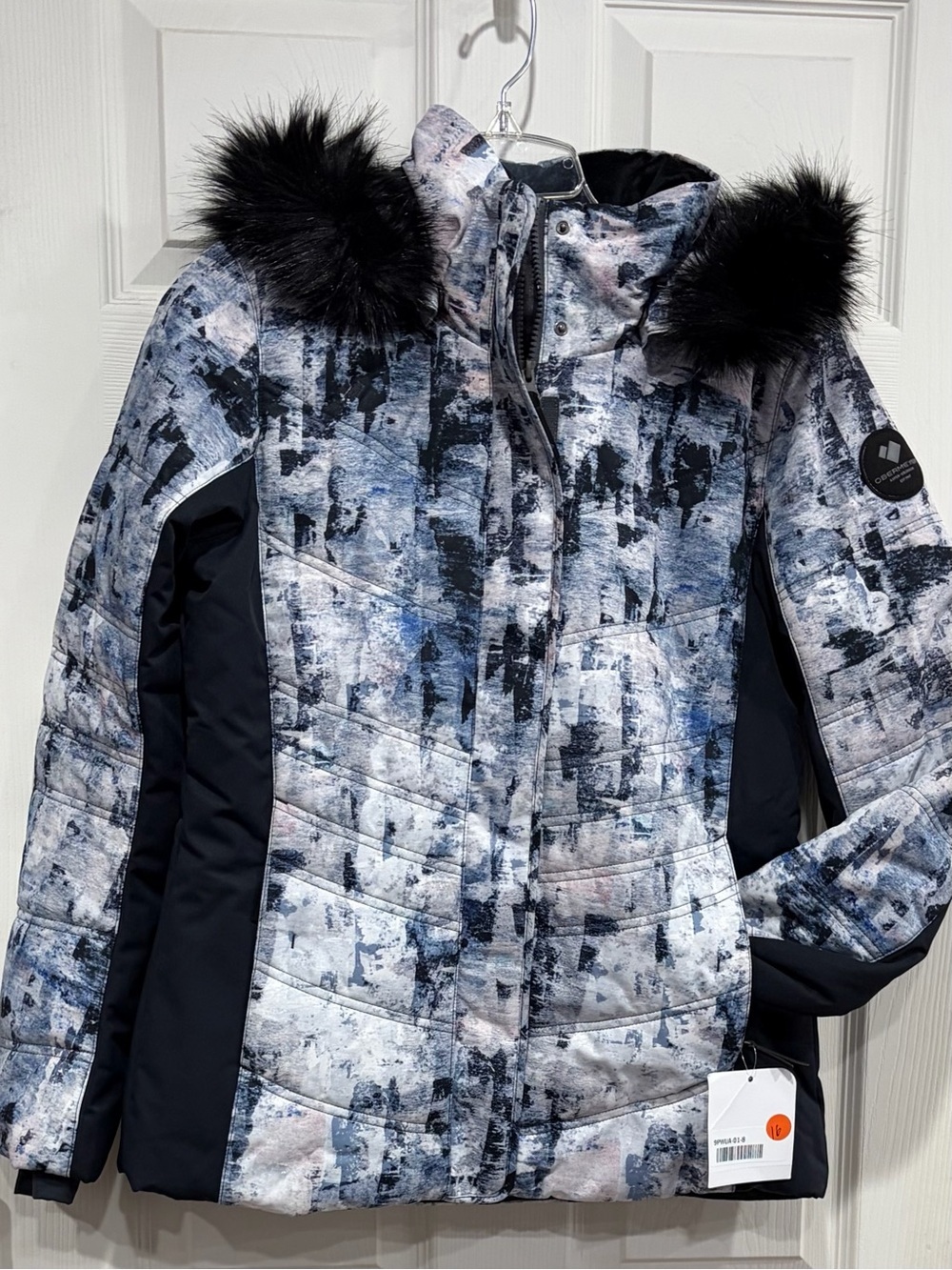 Obermeyer Women's Size 8 Tuscany II Insulated Snow Jacket White Blue NWT